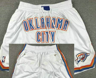 Men's Oklahoma City Thunder White Just Don Shorts