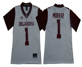 Men's Oklahoma Sooners #1 Kyler Murray White 47 Game Winning Streak College 2017 Vapor Untouchable Limited Jersey