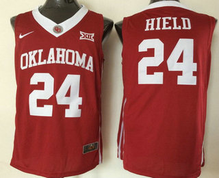 Men's Oklahoma Sooners #24 Buddy Hield Red 2016 College Basketball Nike Jersey