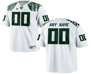 Men's Oregon Duck Customized College Football Limited Jersey - White