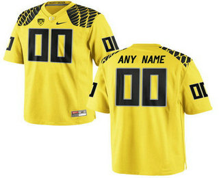 Men's Oregon Duck Customized College Football Limited Jerseys - Yellow