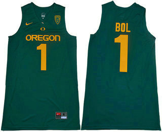 Men's Oregon Ducks #1 Bol Bol Dark Green College Basketball 2017 Nike Swingman Stitched NCAA Jersey