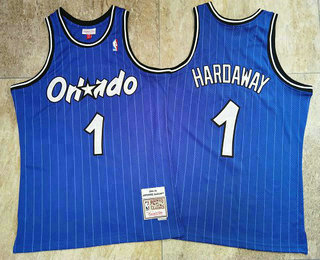 Men's Orlando Magic #1 Penny Hardaway Blue 1994-95 Hardwood Classics AU Jersey