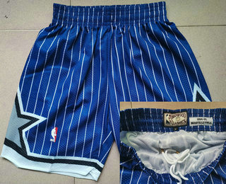 Men's Orlando Magic #32 Shaquille O'neal 1994-95 Purple Hardwood Classics Soul Swingman Throwback Shorts