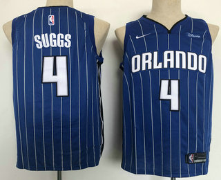 Men's Orlando Magic #4 Jalen Suggs Royal Blue 2021 Nike Swingman Stitched Jersey With Sponsor Logo