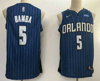 Men's Orlando Magic #5 Mohamed Bamba Royal Blue 2018 Nike Swingman Printed NBA Jersey