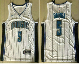 Men's Orlando Magic #5 Mohamed Bamba White Nike Swingman Jersey