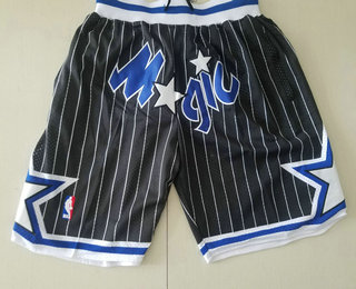 Men's Orlando Magic 1992-93 Black Just Don Shorts Swingman Shorts