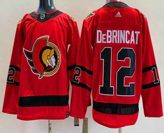 Men's Ottawa Senators #12 Alex DeBrincat Red Authentic Jersey