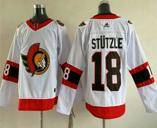 Men's Ottawa Senators #18 Tim Stuetzle White Adidas Stitched NHL Jersey
