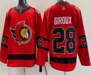 Men's Ottawa Senators #28 Claude Giroux Red Authentic Jersey