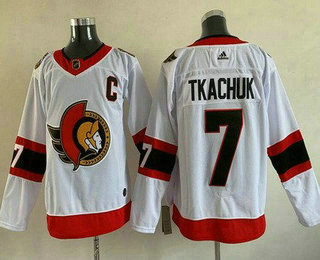 Men's Ottawa Senators #7 Brady Tkachuk White Authentic Jersey