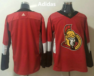 Men's Ottawa Senators Blank Red Home 2017-2018 Hockey Adidas Stitched NHL Jersey