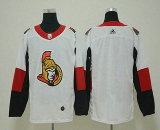 Men's Ottawa Senators Blank White 2017-2018 Hockey Adidas Stitched NHL Jersey