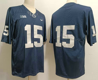 Men's Penn State Nittany Lions #15 Drew Allar Navy Blue 2023 FUSE Vapor Stitched Nike Jersey
