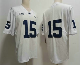 Men's Penn State Nittany Lions #15 Drew Allar White 2023 FUSE Vapor Stitched Nike Jersey