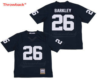 Men's Penn State Nittany Lions #26 Saquon Barkley Navy Blue Throwback College Stitched Jersey