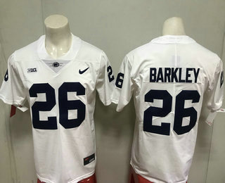 Men's Penn State Nittany Lions #26 Saquon Barkley White 2017 Vapor Untouchable Stitched Nike NCAA Jersey