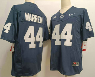 Men's Penn State Nittany Lions #44 Tyler Warren Navy Blue FUSE College Stitched Jersey