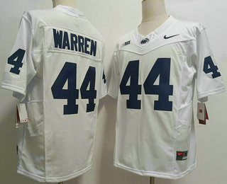 Men's Penn State Nittany Lions #44 Tyler Warren White FUSE College Stitched Jersey