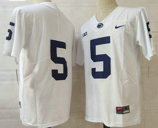 Men's Penn State Nittany Lions #5 Jahan Dotson White College Football Jersey