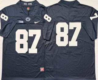 Men's Penn State Nittany Lions #87 Pat Freiermuth No Name Navy Blue 2017 Vapor Untouchable Stitched Nike NCAA Jersey