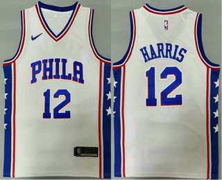 Men's Philadelphia 76ers #12 Tobias Harris White 2021 Nike Swingman Stitched NBA Jersey