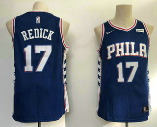 Men's Philadelphia 76ers #17 J.J. Redick Royal Blue 2017-2018 Nike Swingman Stubhub Stitched NBA Jersey