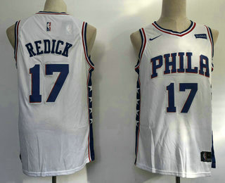 Men's Philadelphia 76ers #17 J.J. Redick White 2017-2018 Nike Swingman Stubhub Stitched NBA Jersey