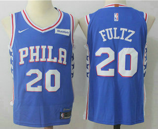 Men's Philadelphia 76ers #20 Markelle Fultz New Royal Blue 2017-2018 Nike Authentic Stitched NBA Jersey