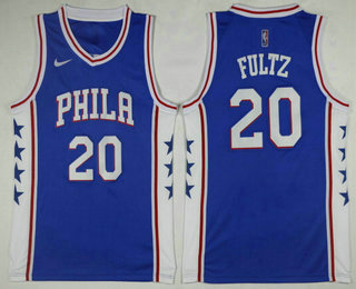 Men's Philadelphia 76ers #20 Markelle Fultz Royal Blue 2017-2018 Nike Icon Edition Swingman Jersey