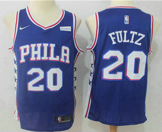 Men's Philadelphia 76ers #20 Markelle Fultz Royal Blue 2017-2018 Nike Swingman Stubhub Stitched NBA Jersey