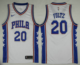 Men's Philadelphia 76ers #20 Markelle Fultz White 2017-2018 Nike Icon Edition Swingman Jersey