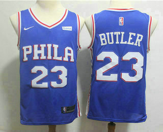 Men's Philadelphia 76ers #23 Jimmy Butler Blue 2017-2018 Nike Swingman Stubhub Stitched NBA Jersey