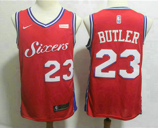 Men's Philadelphia 76ers #23 Jimmy Butler Red 2017-2018 Nike Swingman Stubhub Stitched NBA Jersey