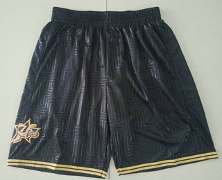 Men's Philadelphia 76ers Black 2000-01 Hardwood Classics Soul Swingman Throwback Shorts