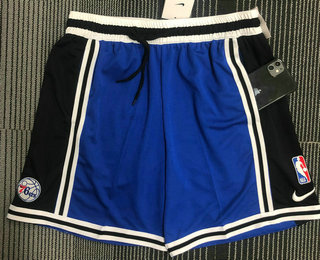 Men's Philadelphia 76ers Blue Black Basketball Training Shorts