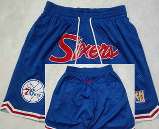 Men's Philadelphia 76ers Blue Classics Just Don Shorts