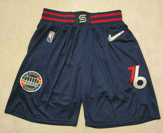 Men's Philadelphia 76ers Blue Nike Diamond 2022 City Edition Swingman Stitched Shorts