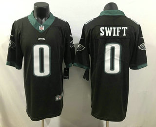 Men's Philadelphia Eagles #0 DAndre Swift Black 2022 Vapor Untouchable Stitched Nike Limited Jersey