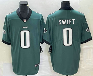 Men's Philadelphia Eagles #0 DAndre Swift Green 2022 Vapor Stitched Nike Limited Jersey