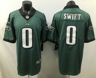 Men's Philadelphia Eagles #0 DAndre Swift Green 2022 Vapor Untouchable Stitched Nike Limited Jersey