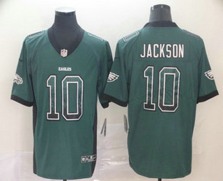 Men's Philadelphia Eagles #10 DeSean Jackson Green 2018 Fashion Drift Color Rush Stitched NFL Nike Limited Jersey