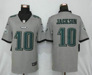 Men's Philadelphia Eagles #10 DeSean Jackson Grey 2019 Inverted Legend Stitched NFL Nike Limited Jersey