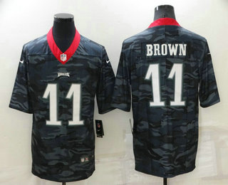 Men's Philadelphia Eagles #11 AJ Brown 2020 Camo Limited Stitched Nike NFL Jersey