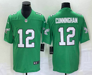 Men's Philadelphia Eagles #12 Randall Cunningham Green 2023 Vapor Limited Throwback Jersey