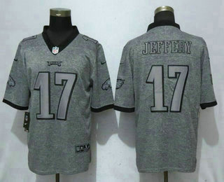 Men's Philadelphia Eagles #17 Alshon Jeffery 2017 Vapor Untouchable Stitched NFL Nike Gray Gridiron Limited Jersey