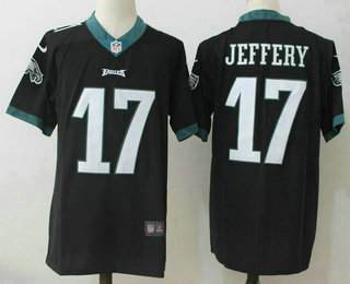 Men's Philadelphia Eagles #17 Alshon Jeffery Black 2016 Color Rush Stitched NFL Nike Limited Jersey