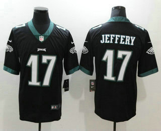 Men's Philadelphia Eagles #17 Alshon Jeffery Black 2017 Vapor Untouchable Stitched NFL Nike Limited Jersey