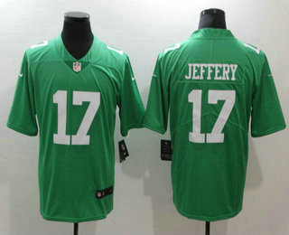 Men's Philadelphia Eagles #17 Alshon Jeffery Light Green 2017 Vapor Untouchable Stitched NFL Nike Limited Jersey